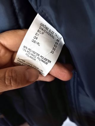 Chaqueta azul marino tipo ante suave – Talla 48