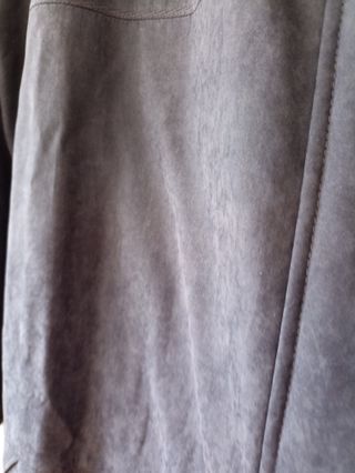 Chaqueta azul marino tipo ante suave – Talla 48
