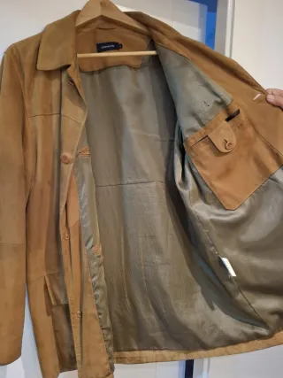 Chaqueta Ante Hombre Cortefiel Marrón Talla L