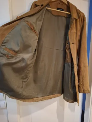Chaqueta Ante Hombre Cortefiel Marrón Talla L