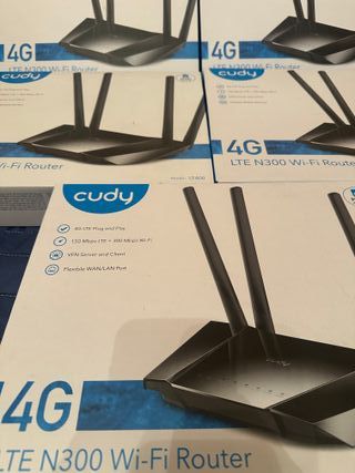 5 unidades Cudy LT400 4G LTE WiFi Router 300Mb
