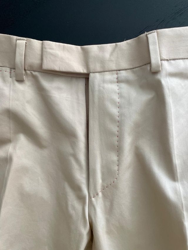 Blazer bege com forro vermelho Nuno Gama