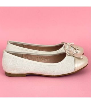 Bailarinas niña vestir beige/dorado T.36 y 37