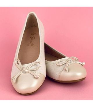 Bailarinas niña vestir beige/dorado T.36 y 37
