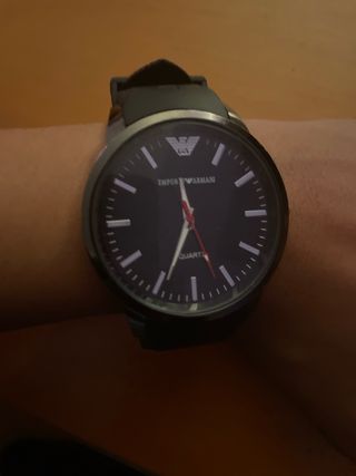 Reloj Emporio Armani Negro y Plateado 
