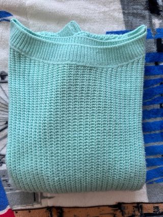 Jersey punto verde menta. Talla L