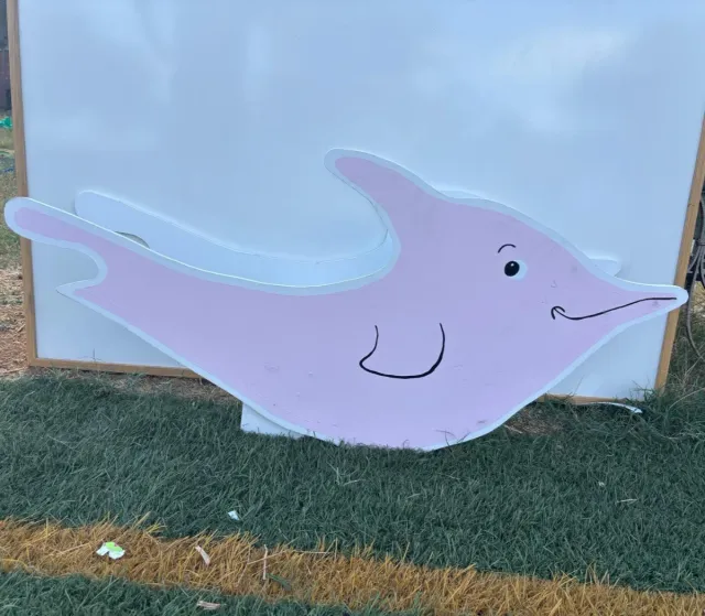 Atrezo Fotografía Delfín Azul y rosa