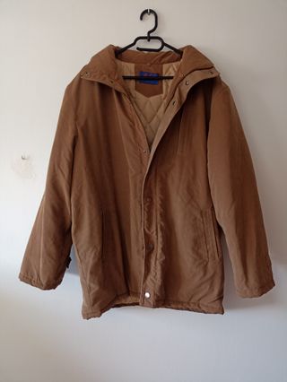 Chaqueta acolchada marrón estilo ante Talla L