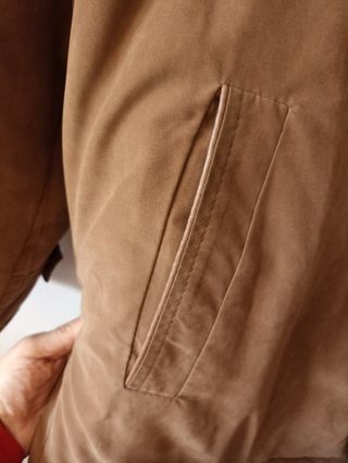 Chaqueta acolchada marrón estilo ante Talla L