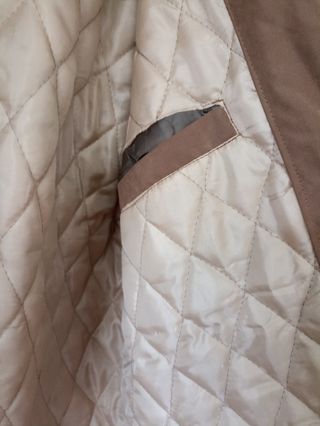 Chaqueta acolchada marrón estilo ante Talla L