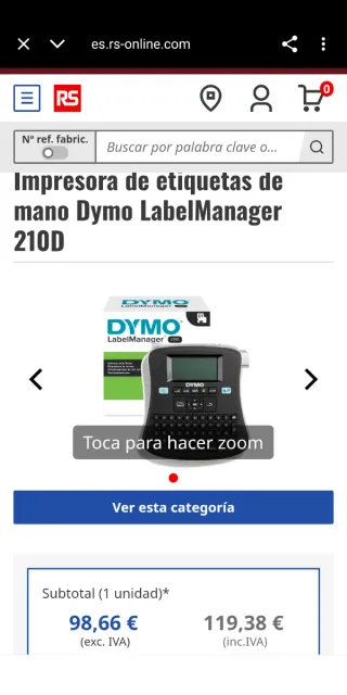 Impresora de etiquetas Dymo LabelManager 210D+