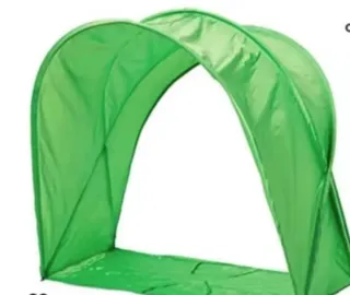 Dosel verde para cama individual