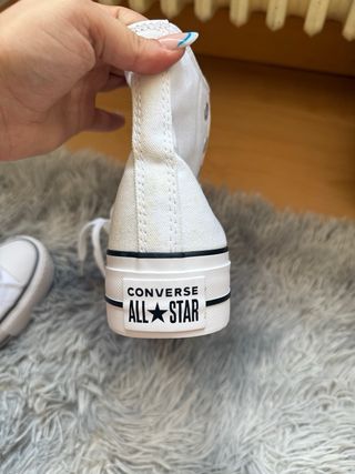 Converse plataforma blancas talla 39
