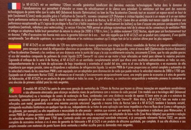 Ventilador Noctua NF-A12x25 PWM 120mm