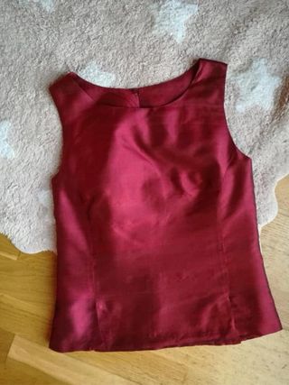 Top seda burdeos
