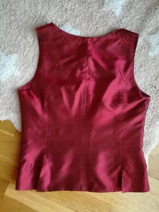 Top seda burdeos