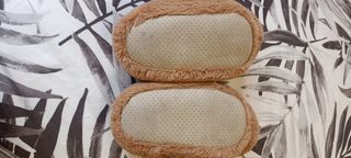 Pantofole Renna Natale Marroni Rosse