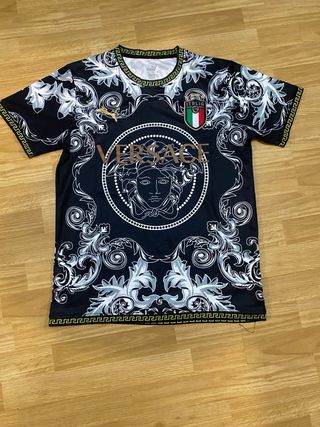 Camiseta Versace Italia Negra y Dorada