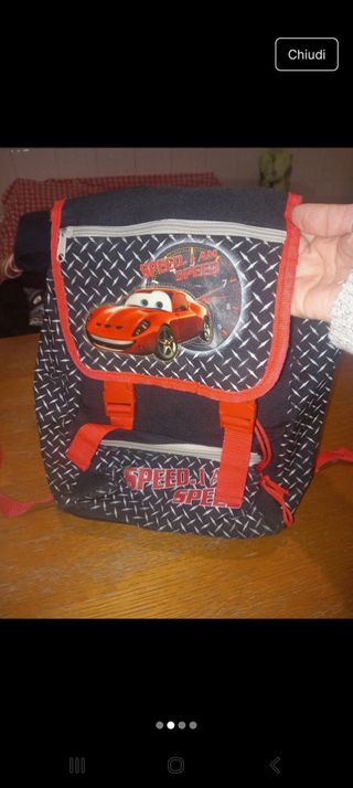 Zaino Cars Speed con fibbie rosse