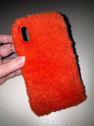 Cover iPhone XR pelo orsetto corallo