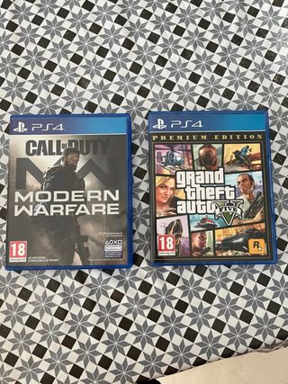 Call of Duty Modern Warfare y GTA V PS4