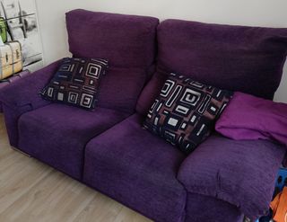 Sofá morado 2 plazas