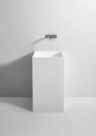 Lavabo de baño de material Corian (de gama alta)