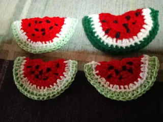 Clip sandía crochet