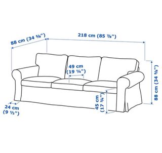 Sofá 3 plazas Ikea Ektorp beige
