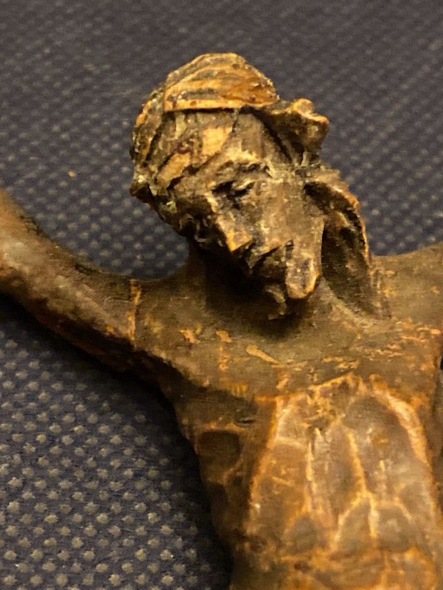 Antico Crocifisso Legno Cirmolo