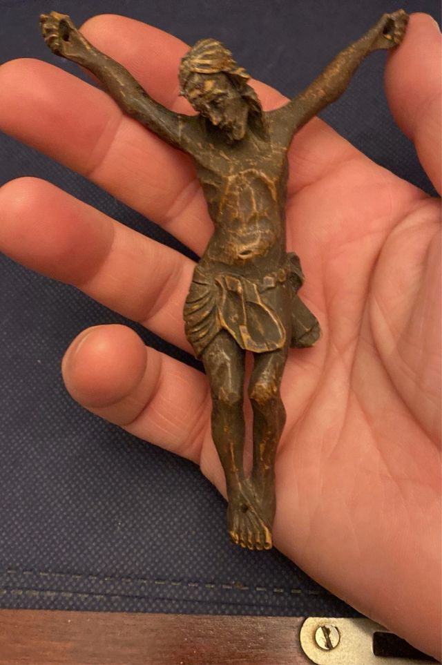 Antico Crocifisso Legno Cirmolo