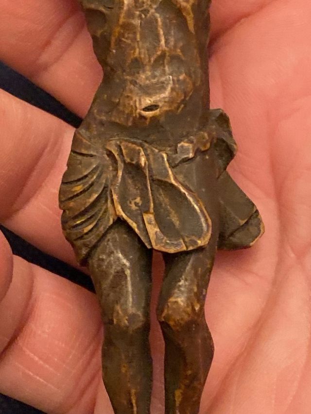 Antico Crocifisso Legno Cirmolo