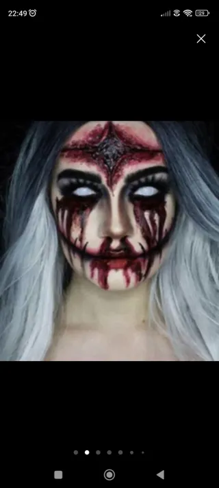 Lentillas Halloween Rojas y Blancas