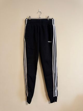 Pantalón Adidas Negro Rayas Blancas