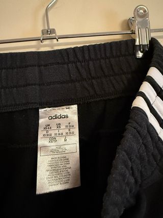 Pantalón Adidas Negro Rayas Blancas