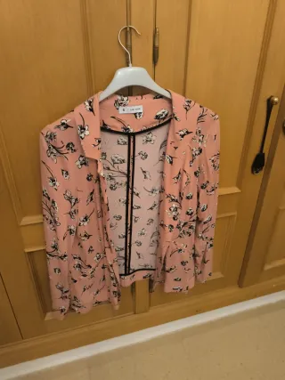 Americana floral rosa talla S
