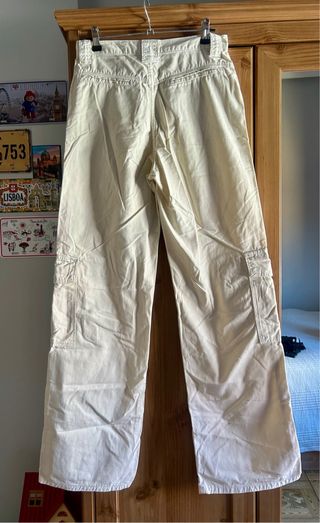 Pantalón Cargo Zara Beige Ancho