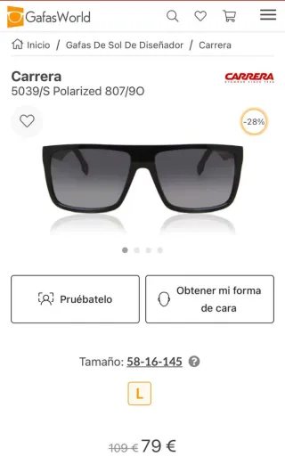 Gafas de sol Carrera 5039/S polarized 807/9O nuevo