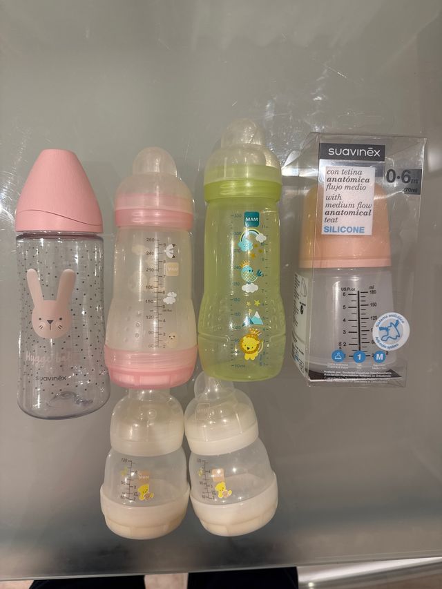 Pack 6 Biberones Suavinex y MAM