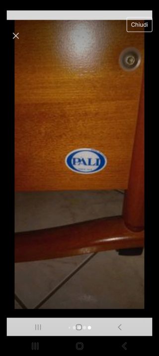 Culla in legno con orsetto e cuore marchio Pali