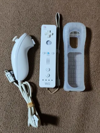 Mando Nintendo Wii + Nunchuk + Funda 