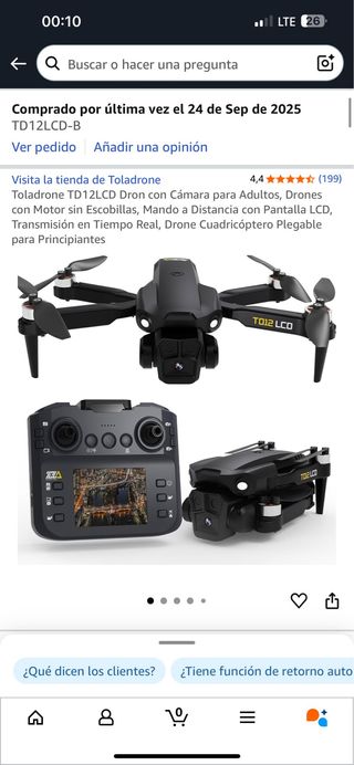 Dron Toladrone TD12LCD Negro