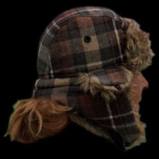 Gorro esquimal a cuadros con orejeras