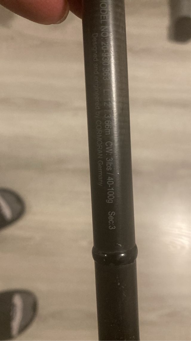 Caña Pesca Carpa Cormorán 3.66m