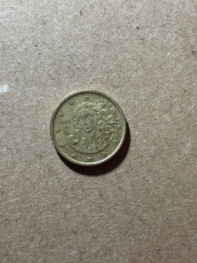 Moneda 10 Euro Cent 2002 Error Acuñación
