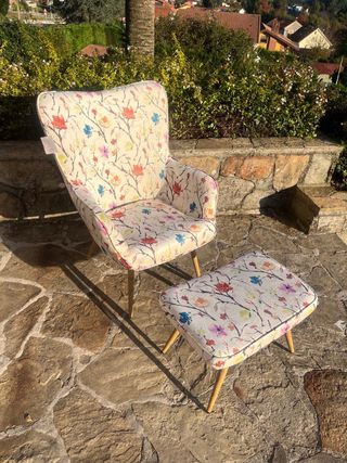Sillón orejero y reposapiés NUEVO
