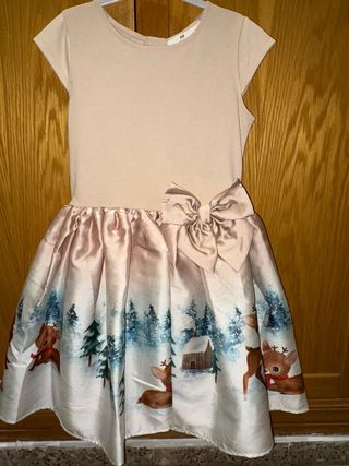 Vestido fiesta H&M niña reno invierno