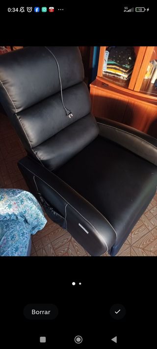 Sillón Eléctrico Negro masaje y calor
Con trasport