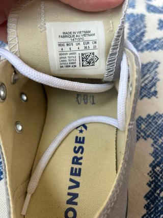 Converse All Star Low Grises Talla 36.5 - A0184