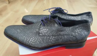 Zapatos Floris Van Bommel grises y azules